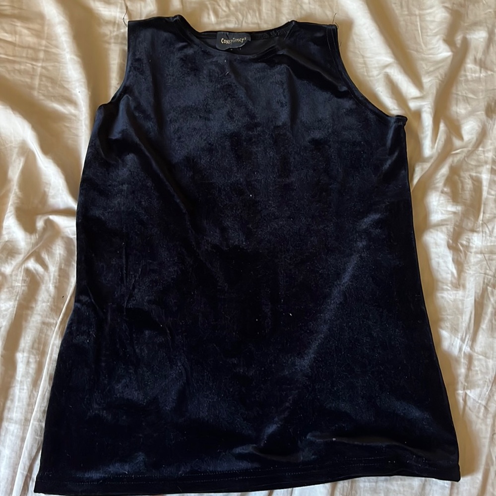 black velvet sleeveless too